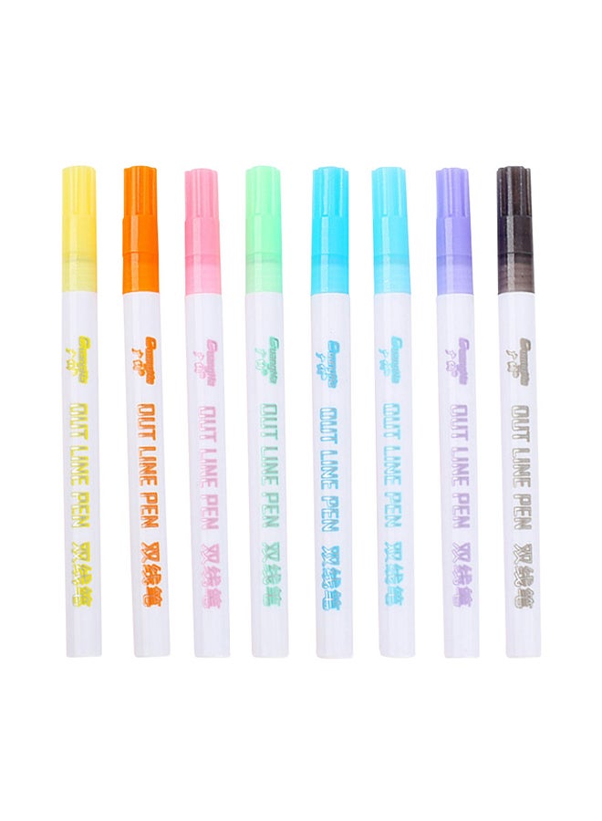 Generic 8-Piece Highlighter Fluorescent Marker Pen Set Multicolour  - Image 1