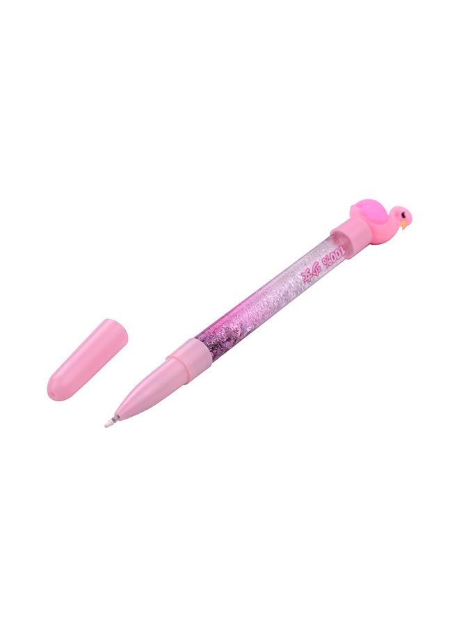 Generic Creative Flamingo Shape Cap Black Gel Pen Pink  - Image 2