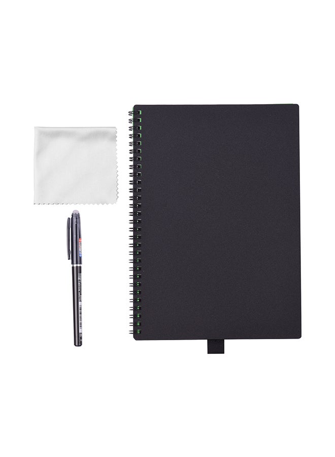 Aibecy - Reusable Smart Notebook Hardcover With Erasable Pen Black - Image 1