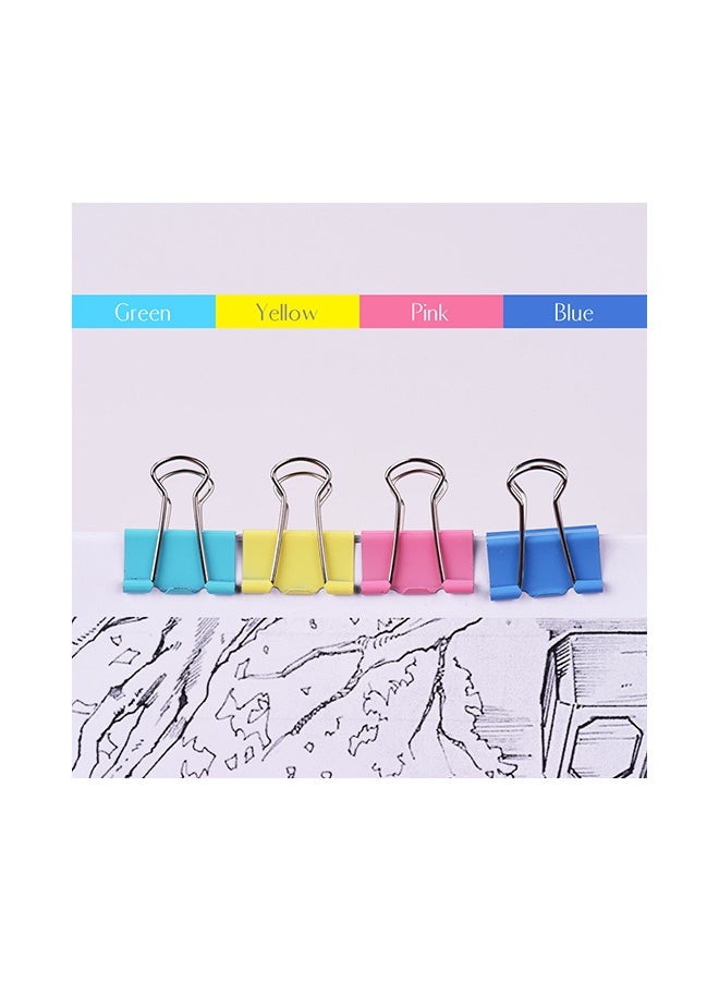 48-Piece Binder Paper Clamps Metal Fold Back Clips Set Multicolour - Image 3