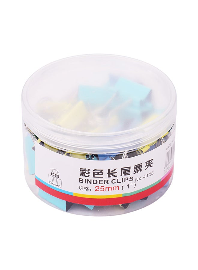 48-Piece Binder Paper Clamps Metal Fold Back Clips Set Multicolour - Image 1