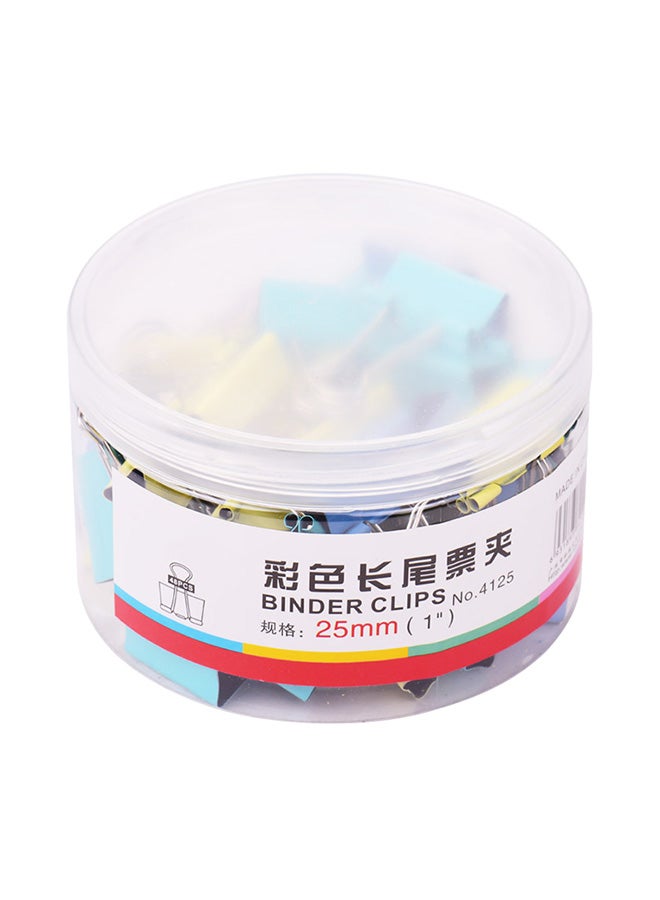 48-Piece Binder Paper Clamps Metal Fold Back Clips Set Multicolour - Image 2