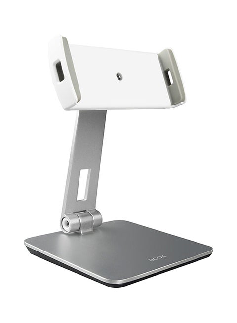 Adjustable Multi-Angle Desktop Tab-Lets Holder Silver/White