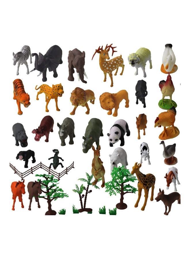 Kidzbell 30-Piece Mini Jungle Animal Figure Set 720439327317  - Image 4