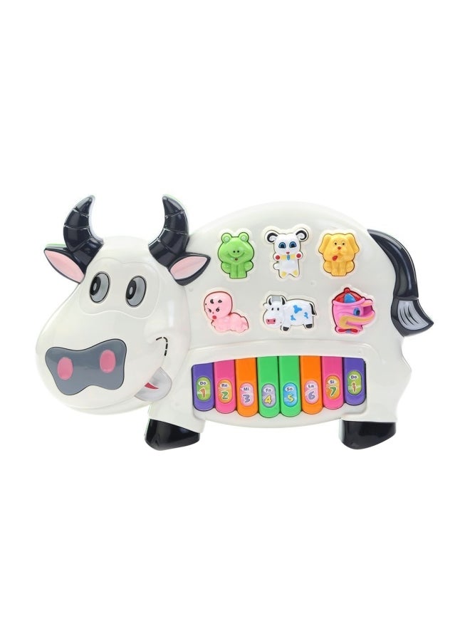 Kids Choice Cow Shaped Musical Piano Toy  - Image 1