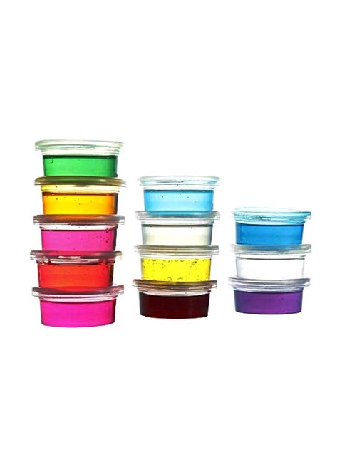 طقم صلصال كريستال غير سام مكون من 12 قطعة