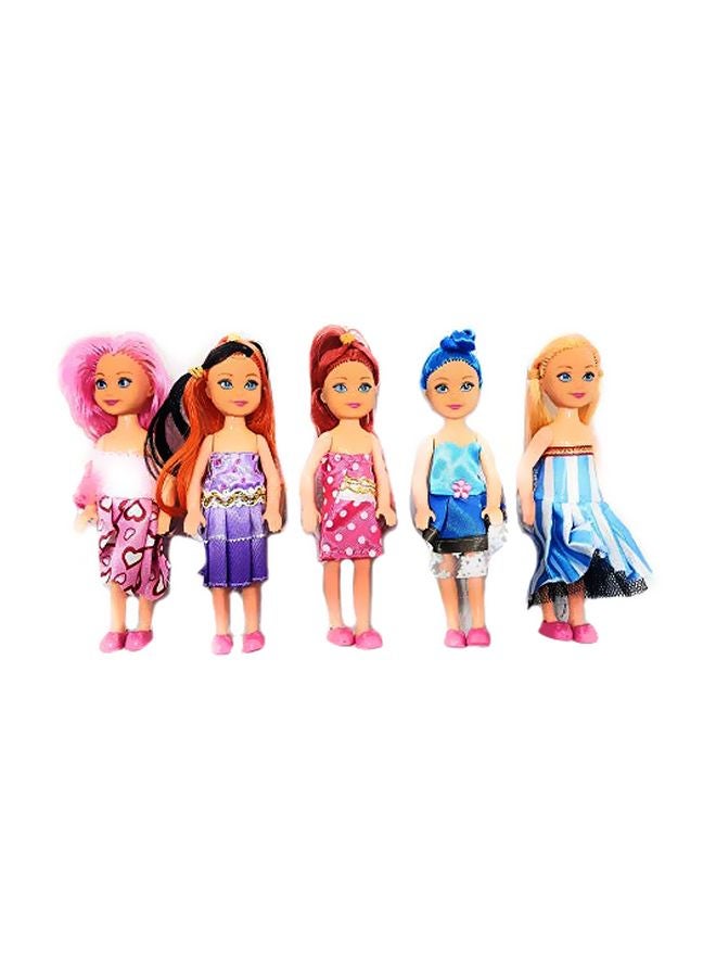 FunBlast Pack Of 5 Beautiful Fashion Dolls - Image 1