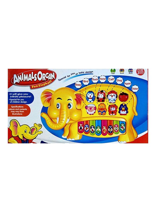 بيبي بابا لعبة بيانو بتصميم فيل بإضاءة LED وامضة - Image 2