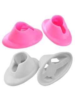 Yueton 4-Piece Nail Polish Bottle Holder Set Pink/Grey  - Image 1