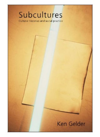 Subcultures paperback english - 09-Jan-07 - v1578741699/N33551314A_1