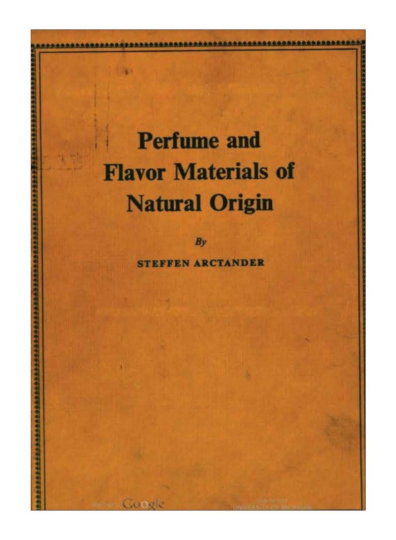 Perfume And Flavor Materials Of Natural Origin hardcover english - 28-Aug-17