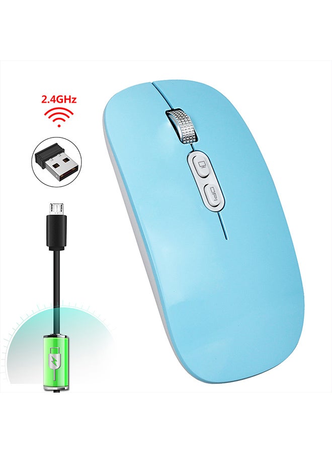 HXSJ 2.4G Wireless Mouse Blue  - Image 3