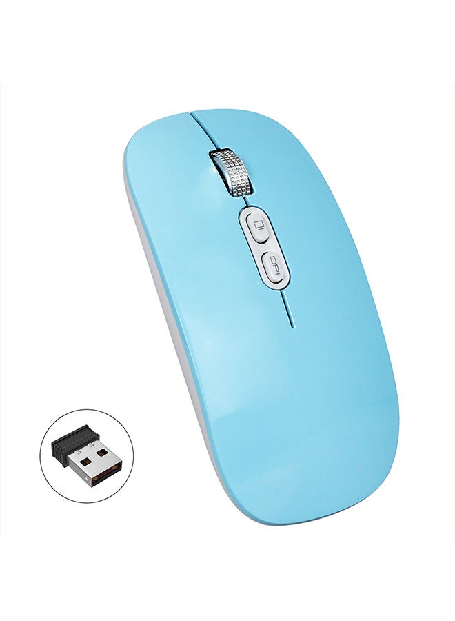 HXSJ 2.4G Wireless Mouse Blue  - Image 2