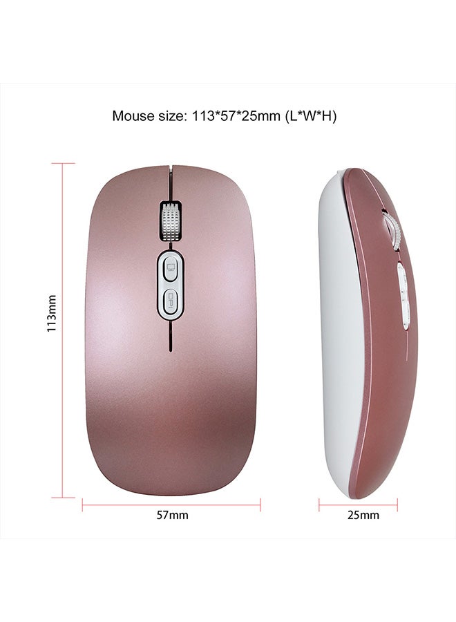 إتش إكس إس جيه ماوس لاسلكي بتردد 2.4 جيجاهرتز ذهبي وردي - Image 3