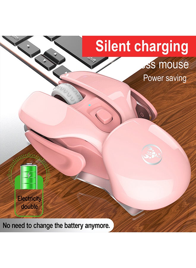 HXSJ 2.4G Wireless Mouse Pink - Image 5