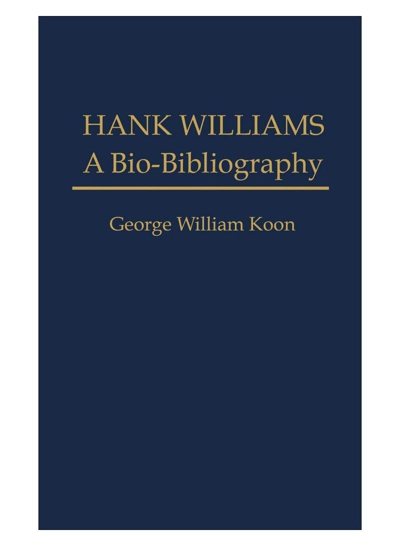 Hank Williams hardcover english - 12-Jul-83