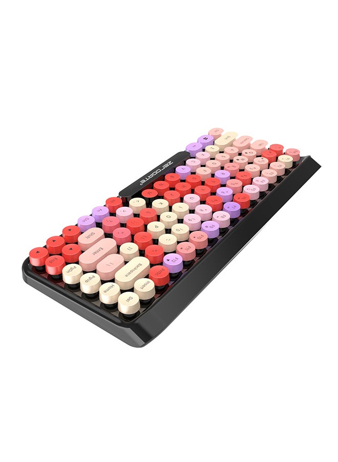 ZERODATE Wireless BT Punk Keyboard Multicolour - Image 1
