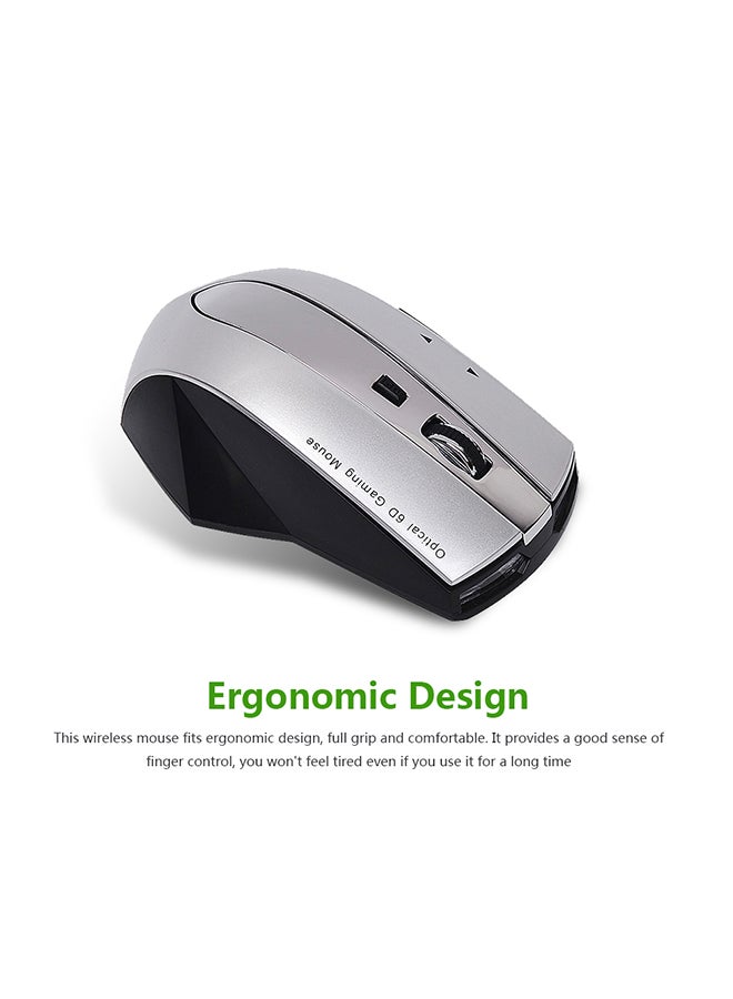 2.4G Wireless Rechargeable Mouse Black/Silver - Image 2