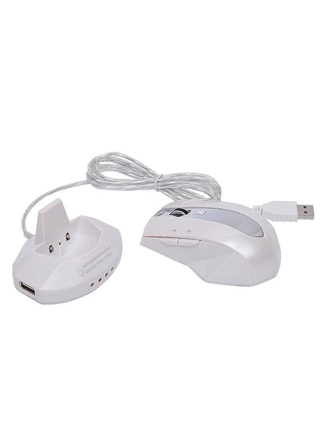 2.4G Wireless Rechargeable Mouse White - Image 1