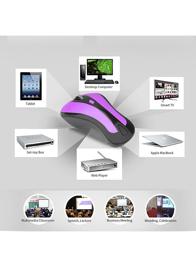 2.4G Wireless Mouse 6D Gyroscope Air Mouse Black/Purple - Image 3