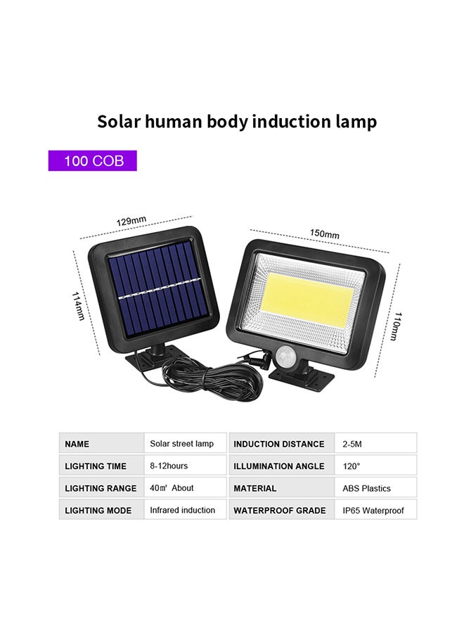 100 COB Solar Energy Wall Mounted Night Lamp Multicolour 16x8x12cm - Image 3