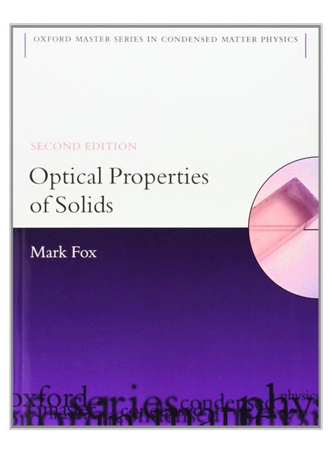 Optical Properties Of Solids Paperback English by Mark Fox - 20-May-10