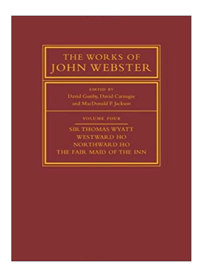 The Works Of John Webster Hardcover English by David Gunby - 16-May-19 