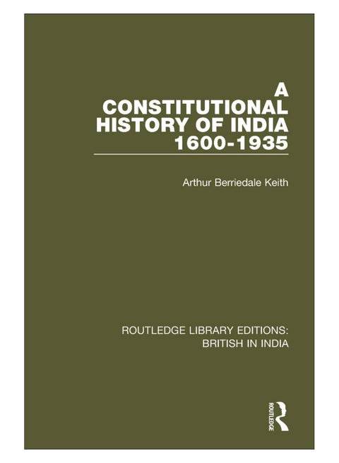 A Constitutional History Of India, 1600-1935 paperback english - 11-Sep-18