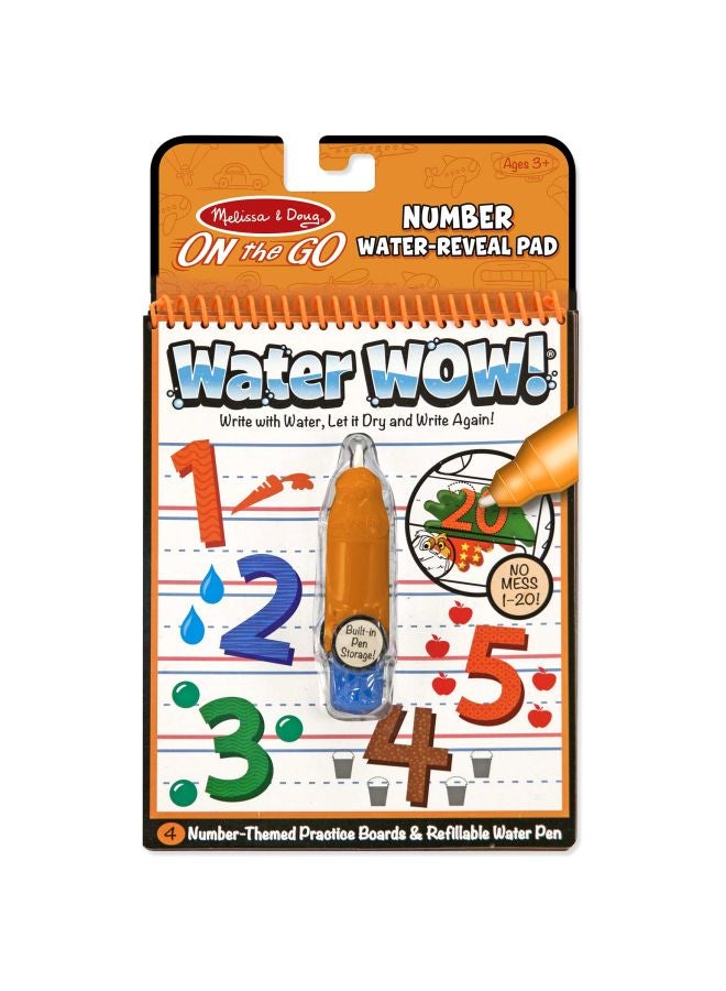 Melissa & Doug Water Wow Number Reveal Pad Game Set Brown/White/Green - Image 1