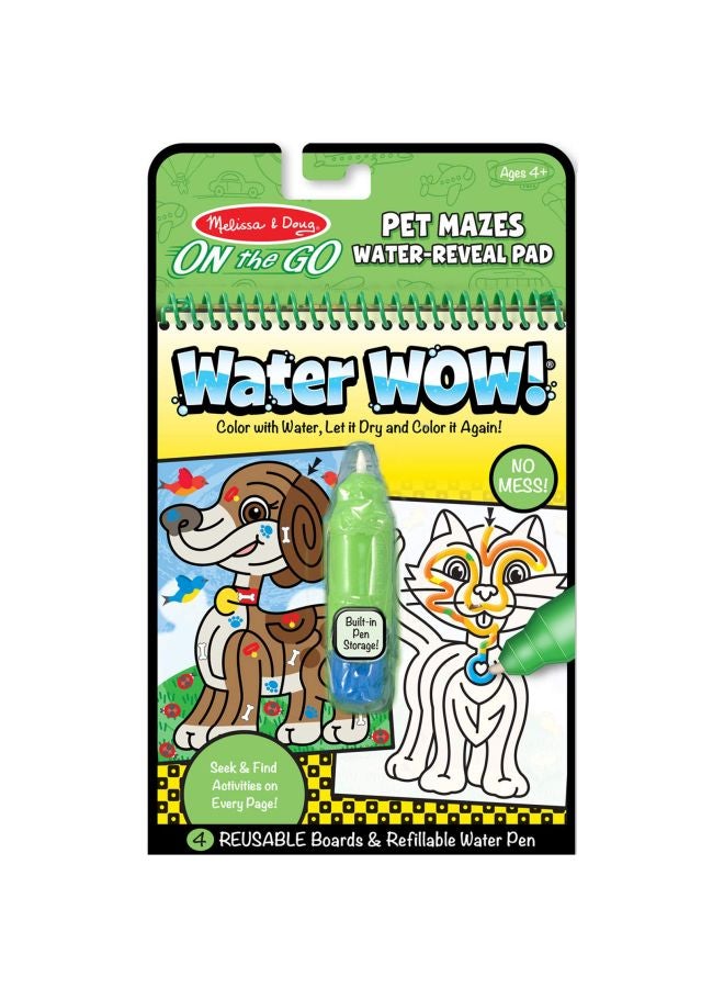 Melissa & Doug Pet Mazes Water Wow! Game Set 9484 Green/White/Yellow - Image 1
