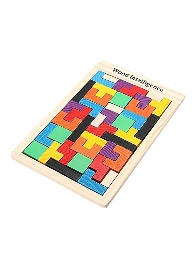 40-Piece Wooden Tetris Jigsaw Puzzle 823551750015