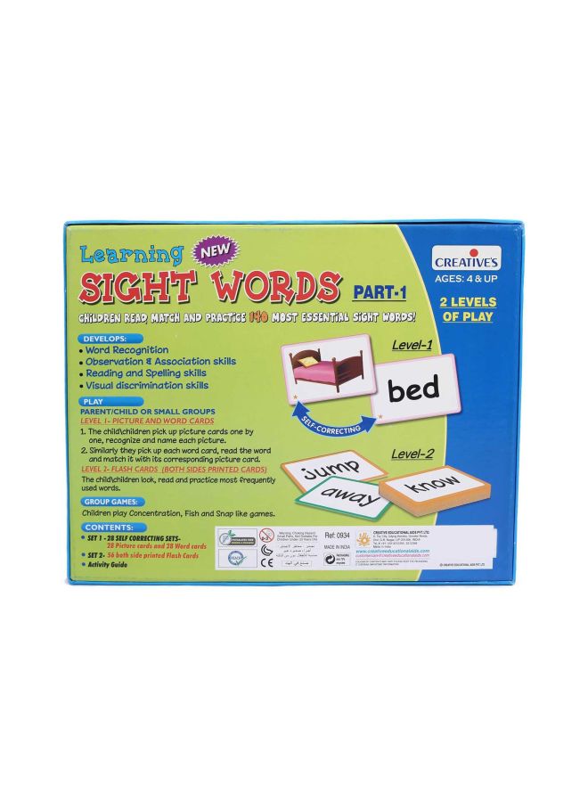 Creative Educational Aids P. Ltd. Learning Sight Words Part-1 Card Game - Image 3