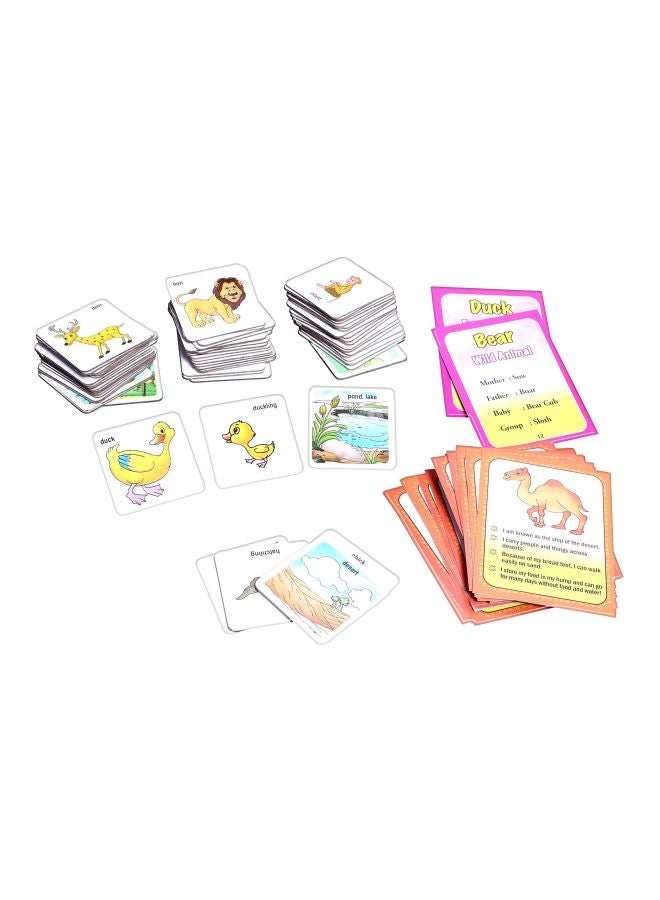 Creative's 88-Piece 2-In-1 Animal Families And Their Homes Card Games CRE1016  - Image 1