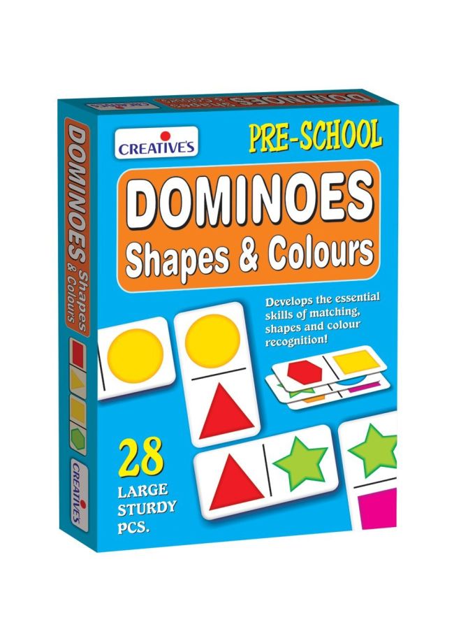 Creative Educational Aids P. Ltd. 28-Piece Preschool Dominoes Shapes And Colours Card Game CRE0651 - Image 2