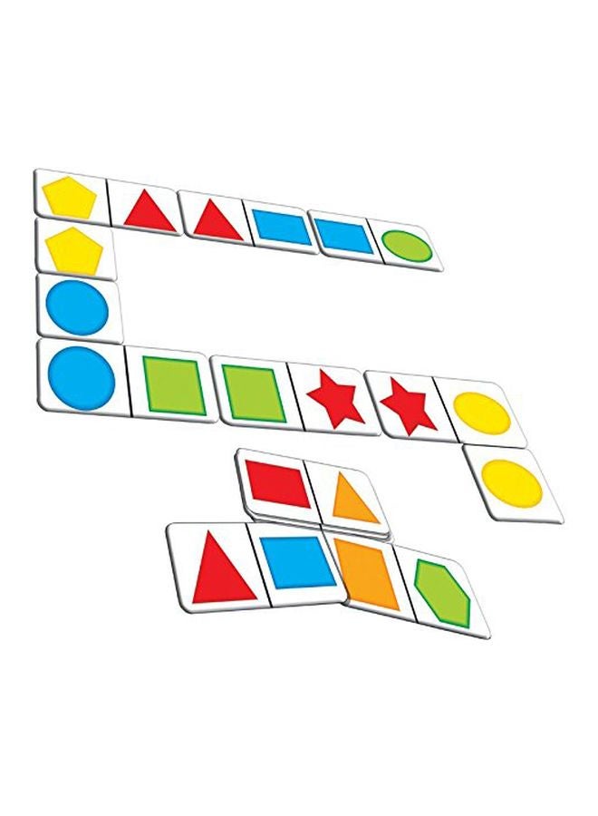 Creative Educational Aids P. Ltd. 28-Piece Preschool Dominoes Shapes And Colours Card Game CRE0651 - Image 1