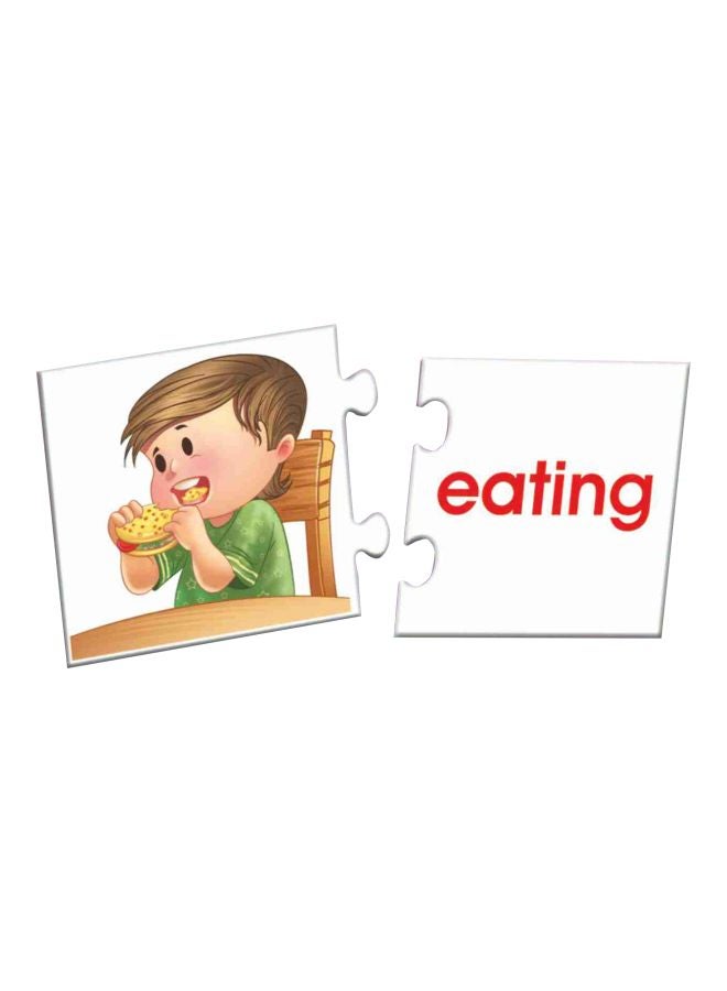 Creative Educational Aids P. Ltd. 24-Piece 2-In-1 Action Words Educational Game CRE0642  - Image 1