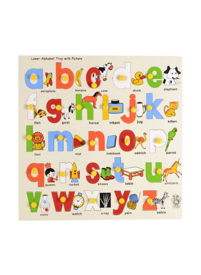 Skillofun - Lower Case Alphabet Tray And Picture with Knobs L-7SK - Image 1