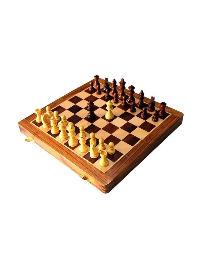 StonKraft Folding Wooden Chess Game Board Set 12inch - Image 3