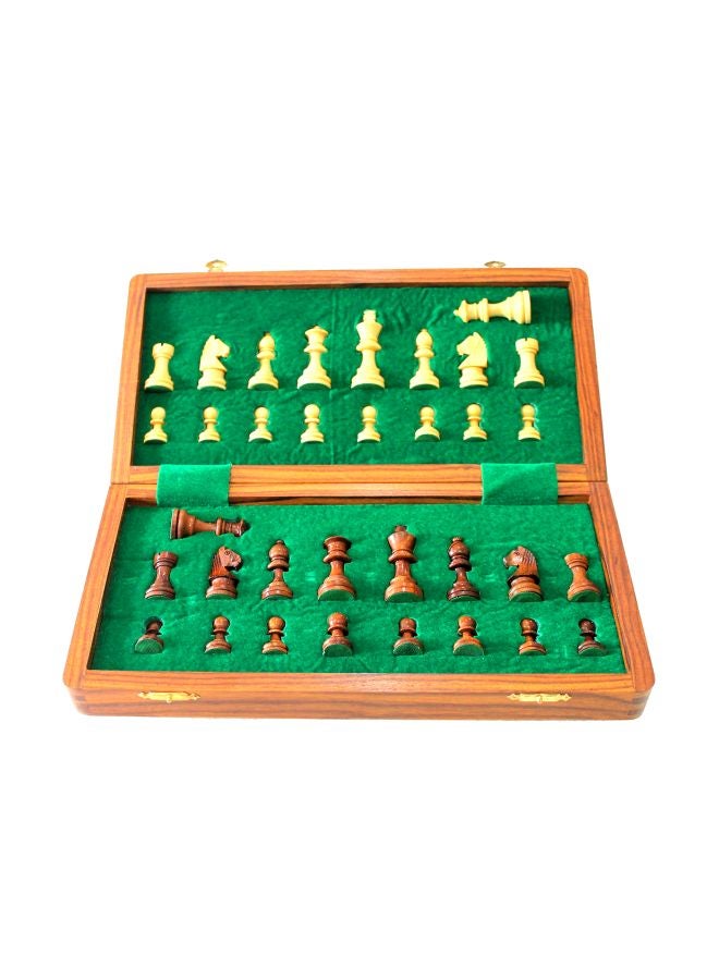StonKraft Folding Wooden Chess Game Board Set 12inch - Image 4