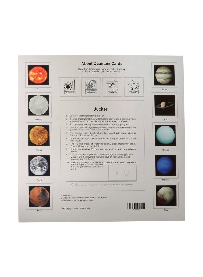 BRAINSMITH 10-Piece Solar System Quantum Flash Card Set  - Image 2