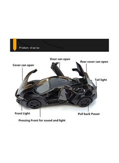 Metro Toy'S & Gift Lykan Hypersport Die Cast Vehicle LY32013 Black  - Image 2