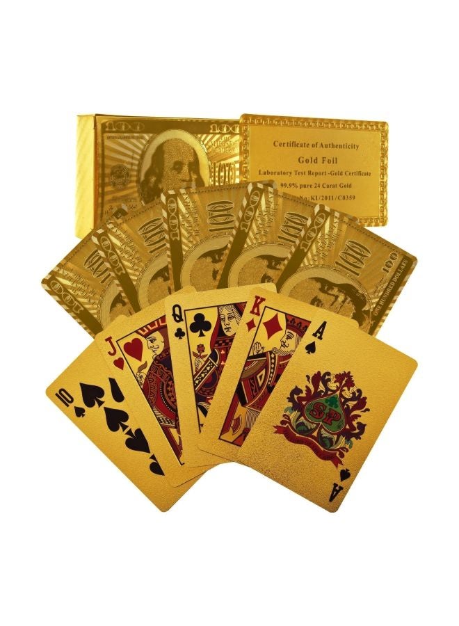 Memoir 24KT Yellow Gold Plated Foil Playing Cards Set CDAJ3050  - Image 4