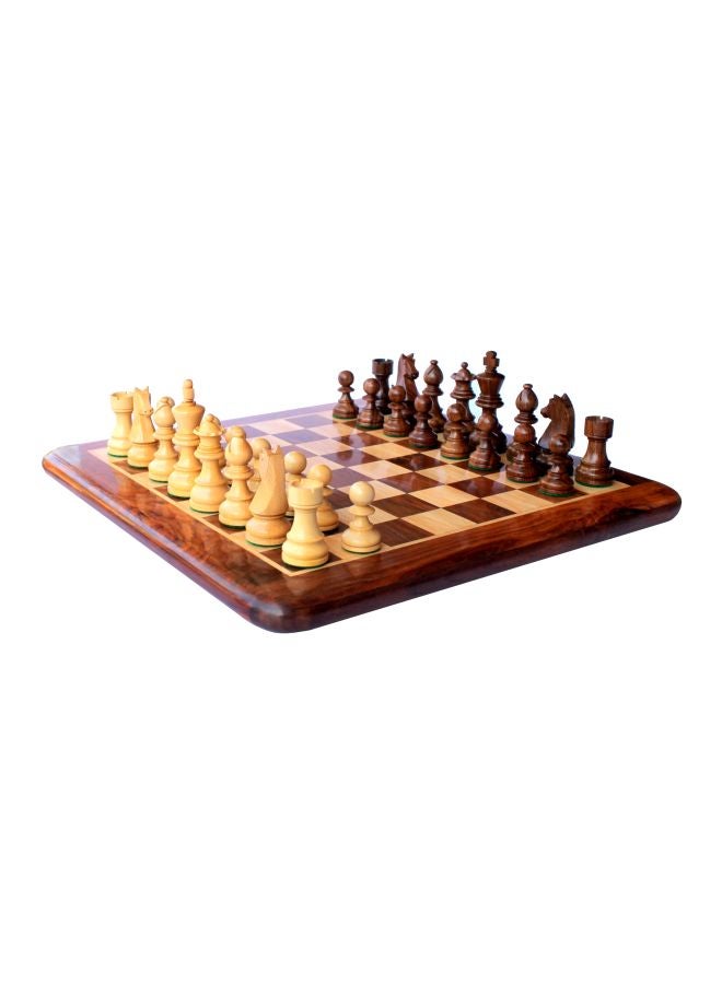 StonKraft Collectible Rosewood Wooden Chess Game - Image 1
