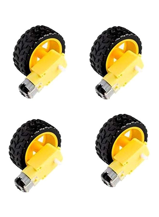 Robotbanao 4-Piece Duel Shaft Bo Motor Wheel U4-H7PC-OABH  - Image 1