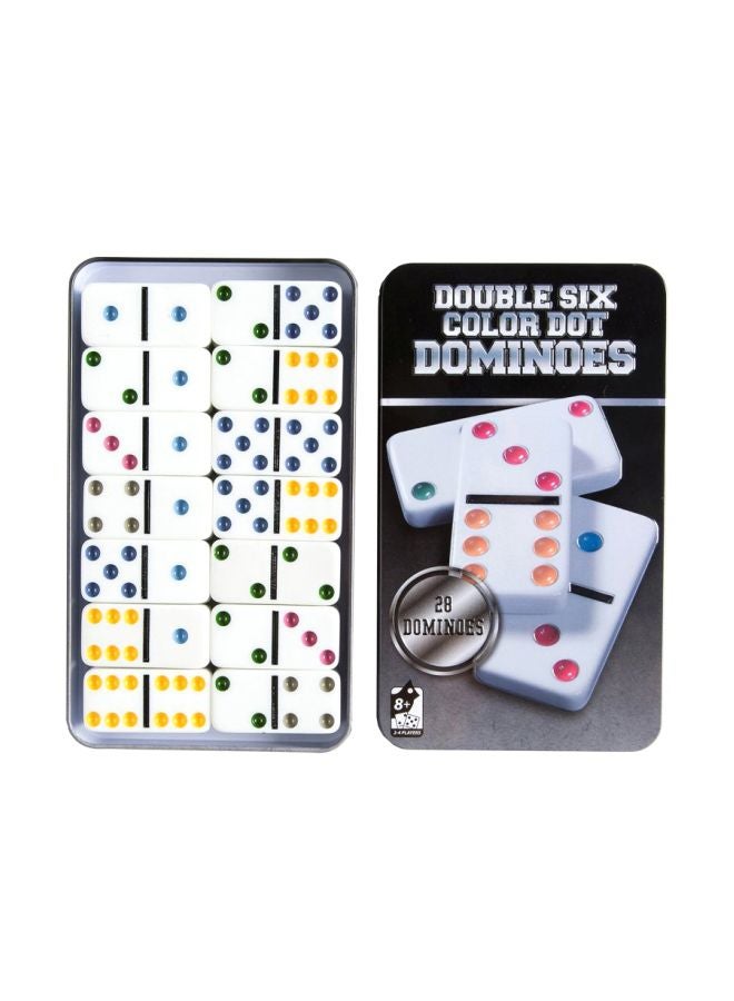 مجموعة مكونة من 28 قطعة دومينو مزودة بعلبة من القصدير - Image 1
