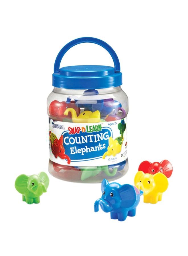 Snap 'N' Learn Counting Elephants (10-Piece Set, Multi-Color, Ages 2+)