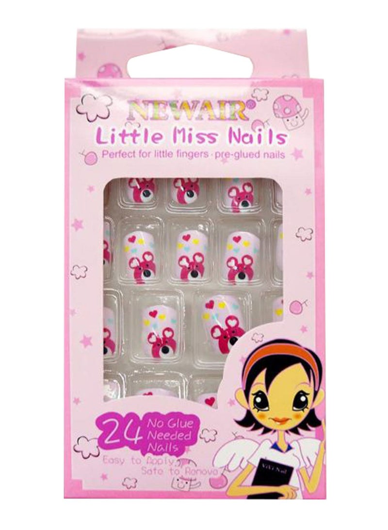 24-Piece Little Miss Nail Set Multicolour - v1578756406/N33566240A_1