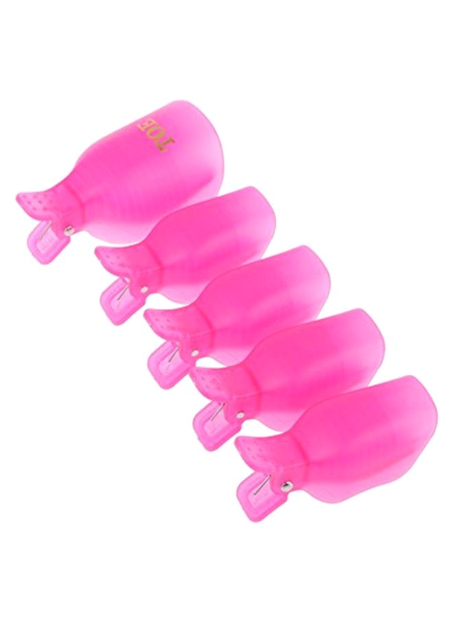 Yimart 10-Piece Nail Polish Remover Clip Cap Set Rose Red - Image 2