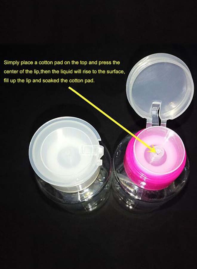 Teemico 2-Piece Nail Polish Remover Pump Container Set Clear/Pink/Off White - Image 2