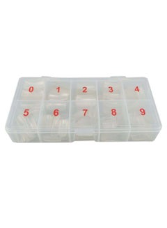 500-Piece Full Cover UV Gel False Nail Tip Set With Box White